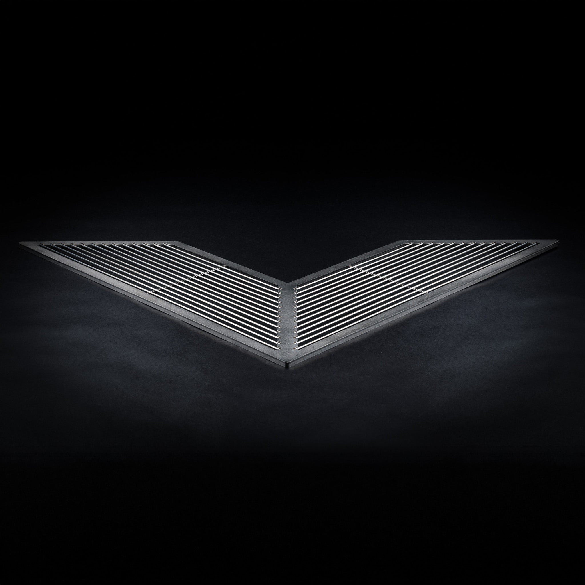 Grillrost halb - Edelstahl - Passend für Feuerschale Quadrat 100