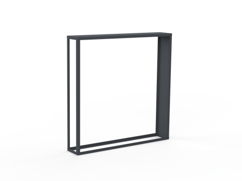 Kaminholzregal - Lichtgrau matt - Rechte Seitenwand