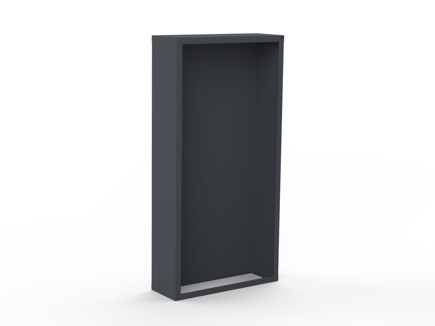 Kaminholzregal pulverbeschichtet RAL7035 mit Rückwand und Seitenwand links/rechts