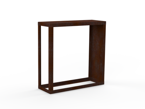 Kaminholzregal - natürliche Rostpatina - Rechte Seitenwand