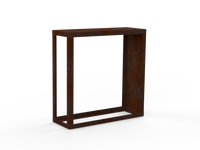 Kaminholzregal Edelrost mit Seitenwand rechts