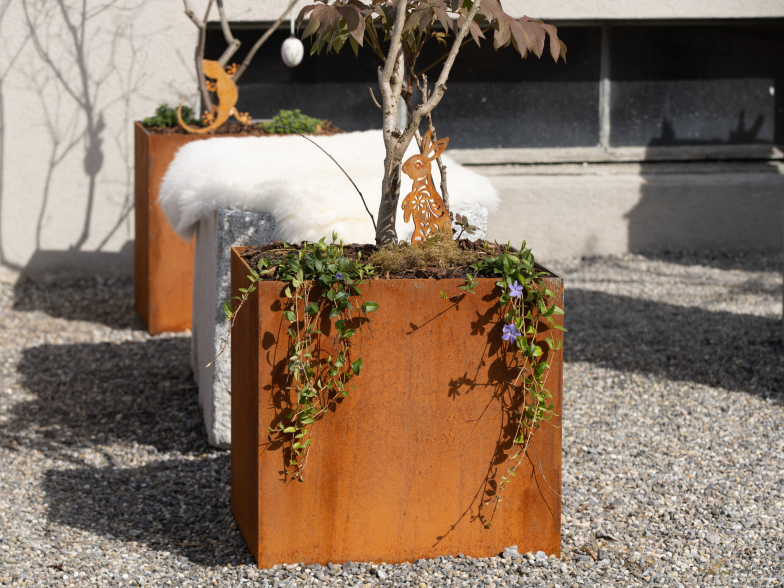 Pflanzentopf Edelrost ohne Boden