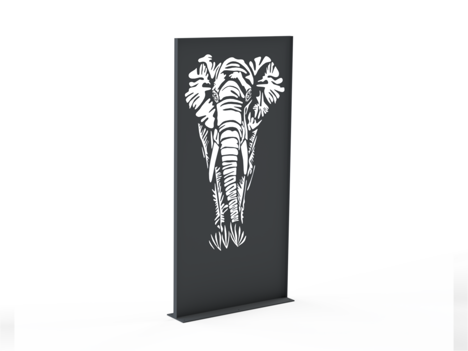 Sichtschutzwand - Motiv Elefant - Variante