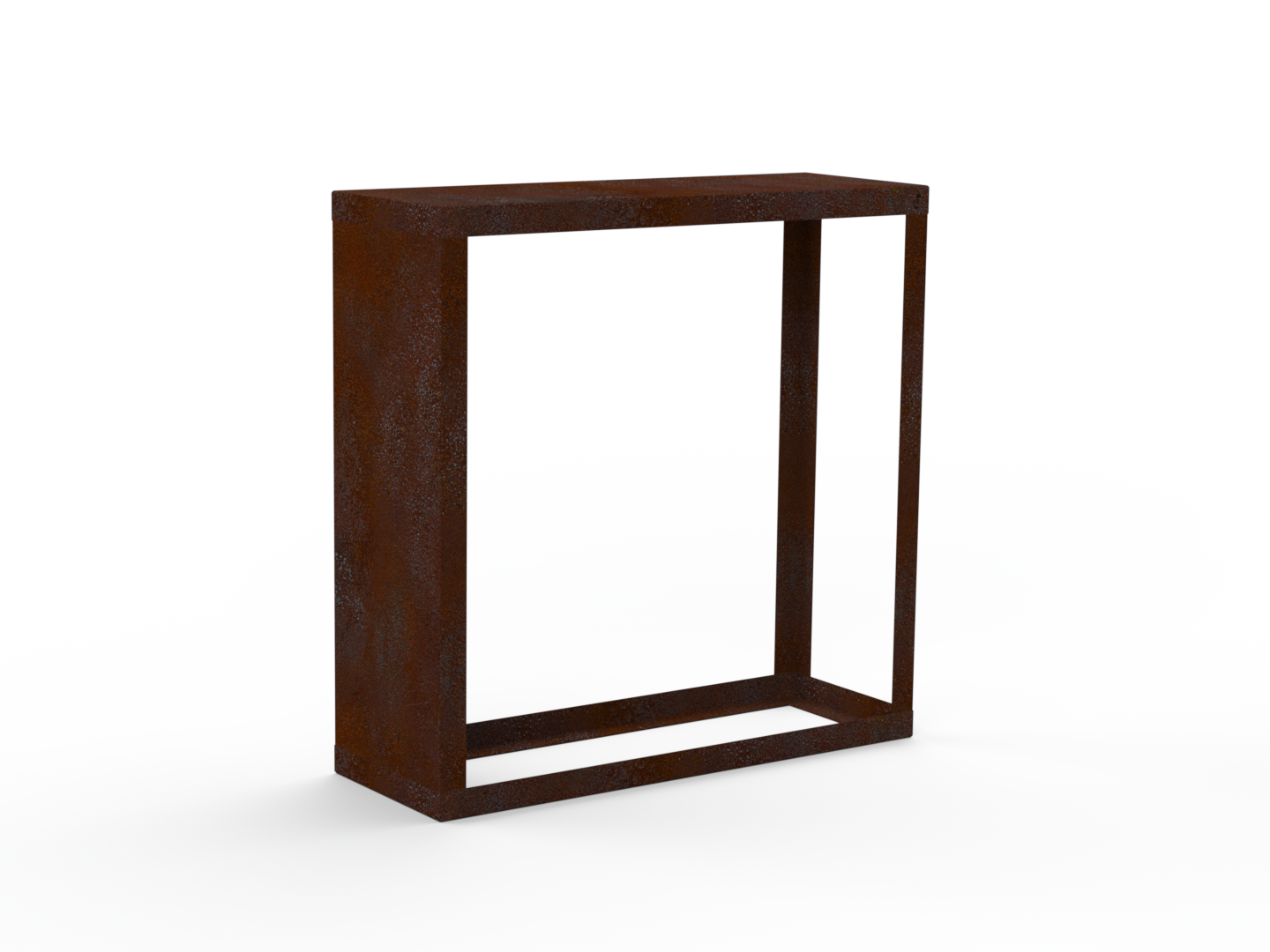 Kaminholzregal Edelrost mit Seitenwand links - Variante