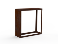 Kaminholzregal Edelrost mit Seitenwand links