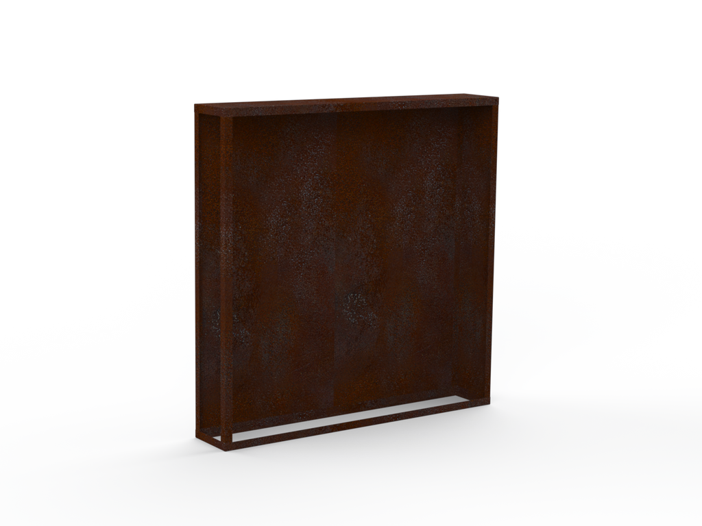 Kaminholzregal Edelrost mit Rückwand und Seitenwand links - Part 2