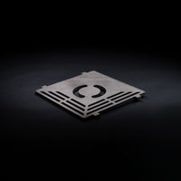 Grillplatte Mitte 4-Eck  80 geschlitzt Edelstahl - Variante