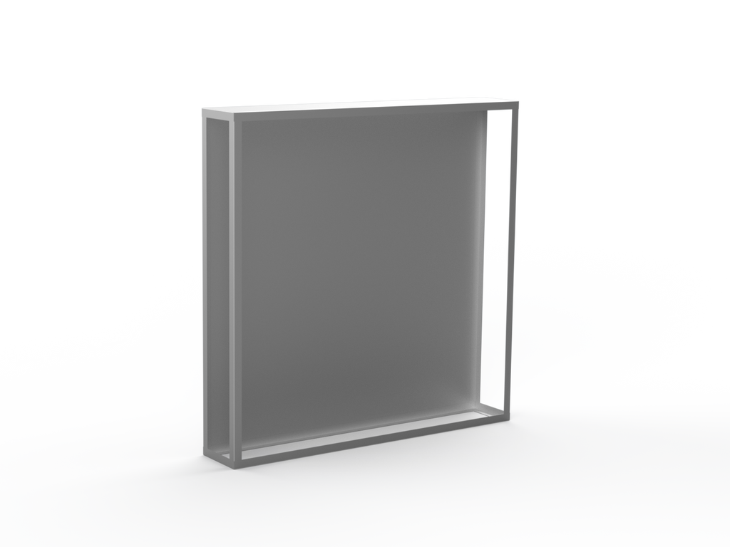 Kaminholzregal CNS gebürstet mit Rückwand - Variante