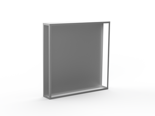 Kaminholzregal - gebürsteter Edelstahl - Rückwand