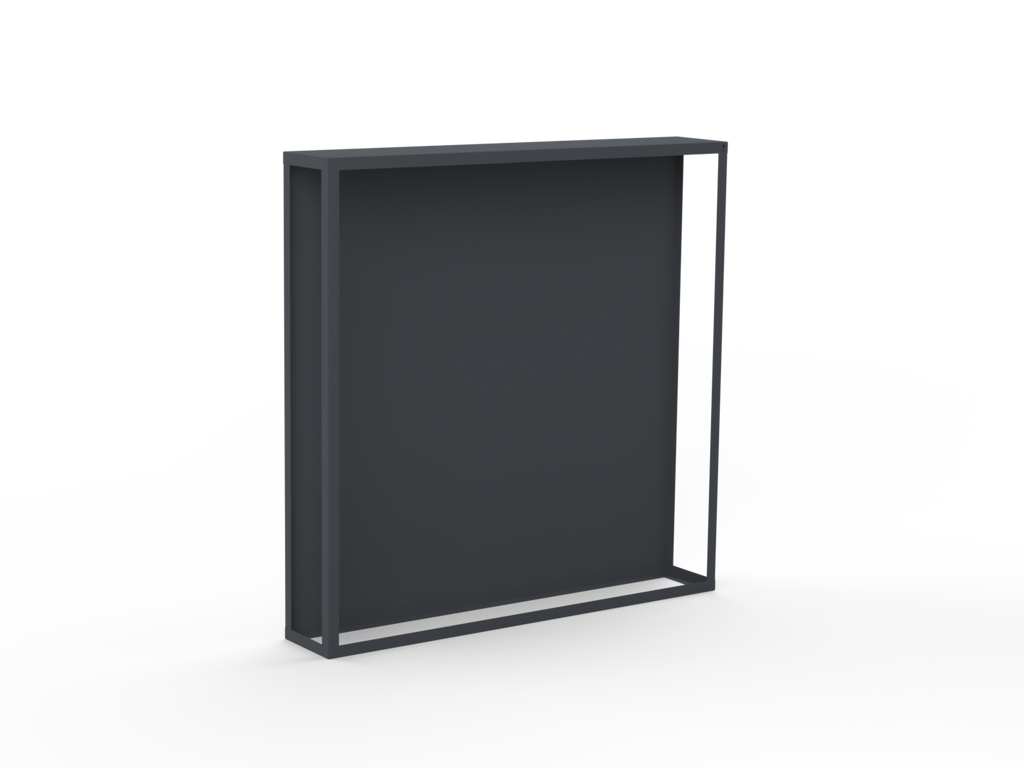 Kaminholzregal pulverbeschichtet RAL7035 mit Rückwand