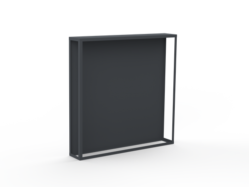 Kaminholzregal - Lichtgrau matt - Rückwand