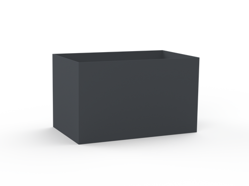 Pflanzentopf pulverlackiert RAL7035 ohne Boden