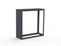 Kaminholzregal - Lichtgrau matt - Linke Seitenwand