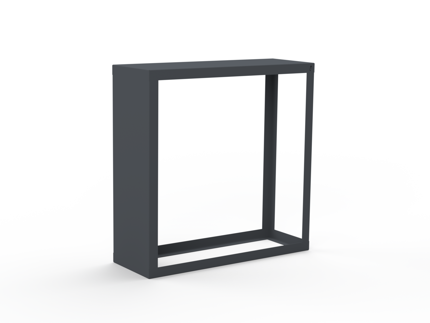 Kaminholzregal pulverbeschichtet RAL7035 mit Seitenwand links