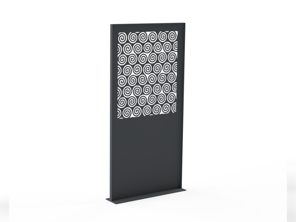 Sichtschutzwand Spiralmuster