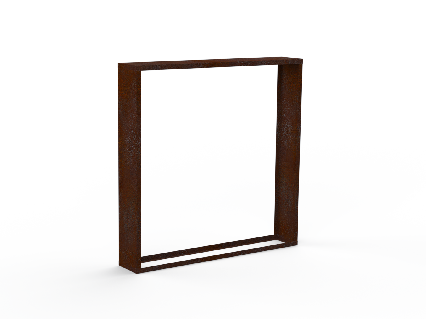 Kaminholzregal Edelrost mit Seitenwand links/rechts