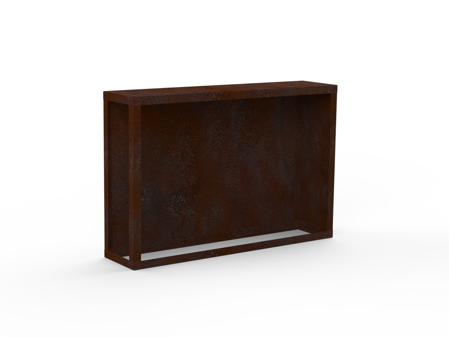 Kaminholzregal Edelrost mit Rückwand und Seitenwand links rechts - Part 2