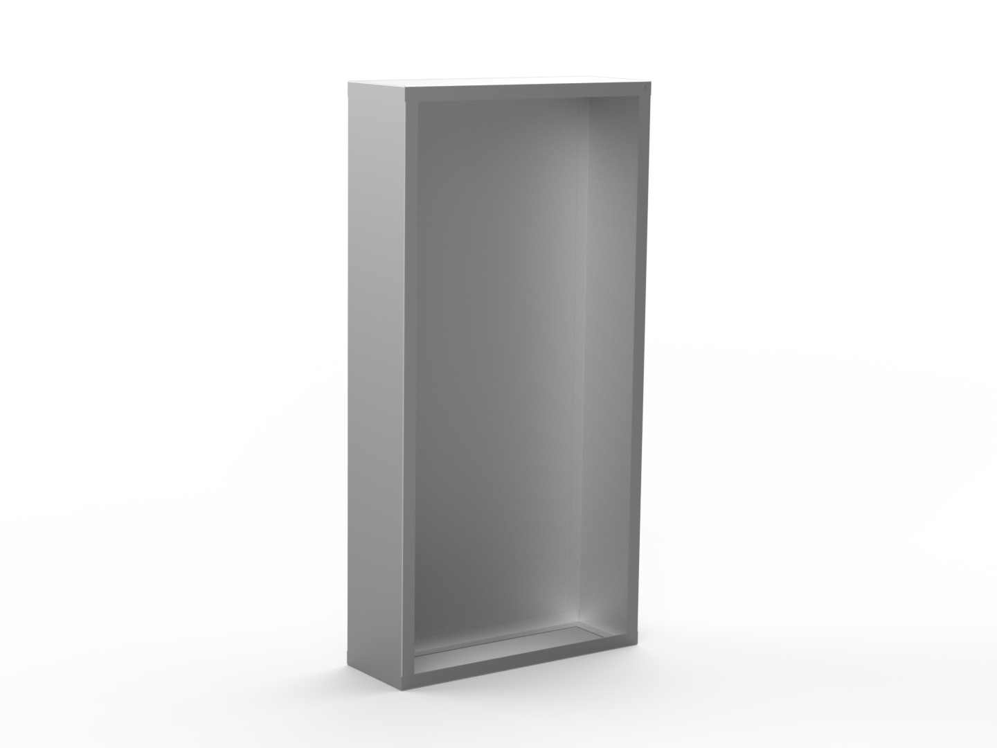 Kaminholzregal CNS gebürstet mit Rückwand und Seitenwand links/rechts - Variante