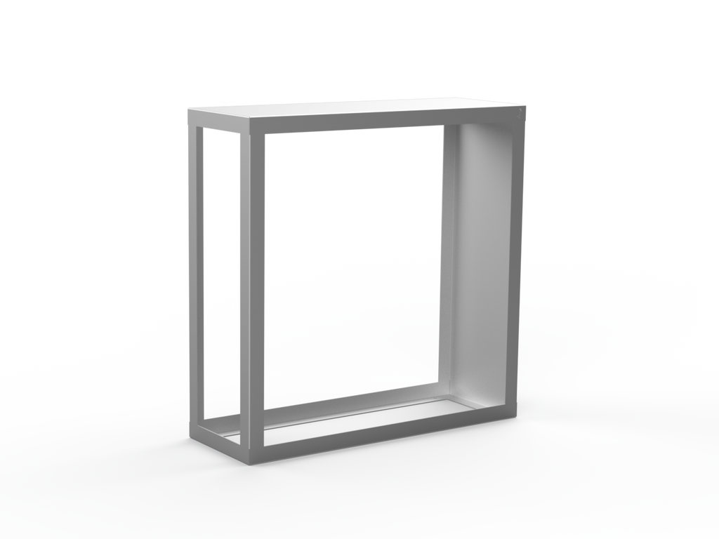 Kaminholzregal - gebürsteter Edelstahl - Rechte Seitenwand