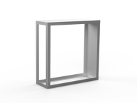 Kaminholzregal CNS gebürstet mit Seitenwand rechts - Variante