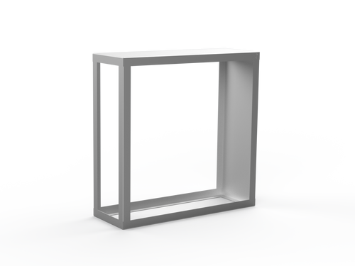 Kaminholzregal CNS gebürstet mit Seitenwand rechts