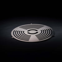 Grillplatte mitte geschlitzt - Edelstahl 10mm massiv - Passend für Feuerschale Rund 80 - Variante