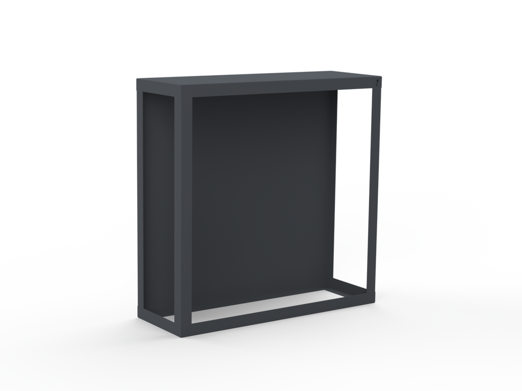 Kaminholzregal pulverbeschichtet RAL7035 mit Rückwand