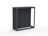 Kaminholzregal pulverbeschichtet RAL7035 mit Rückwand