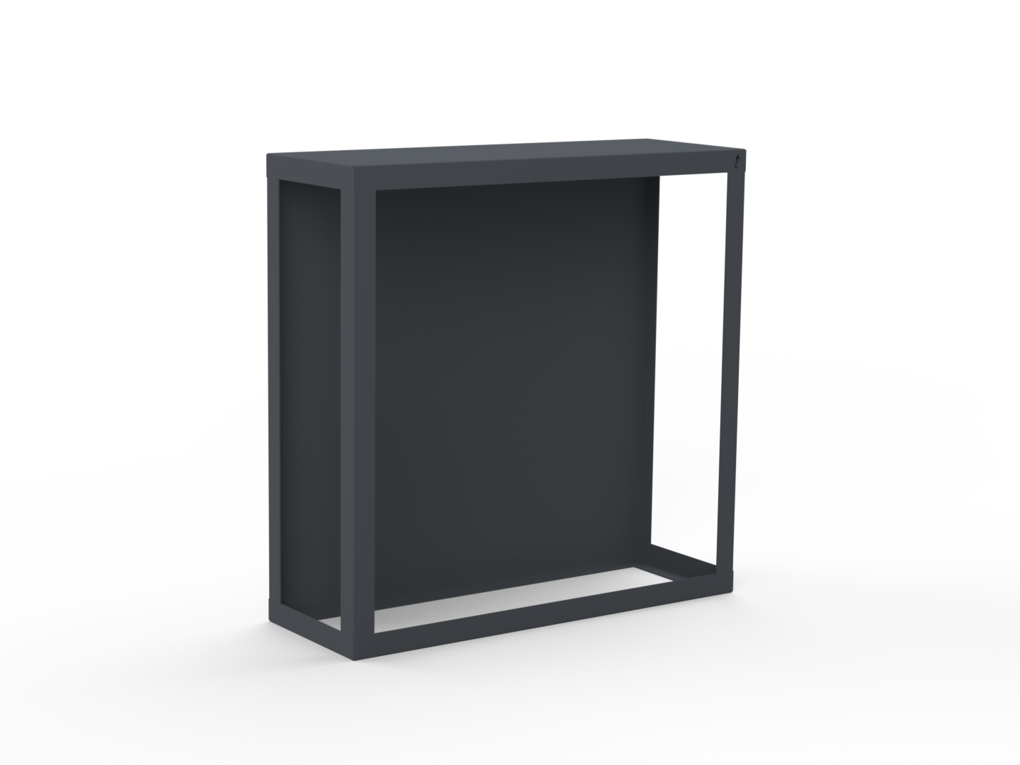 Kaminholzregal - Lichtgrau matt - Rückwand