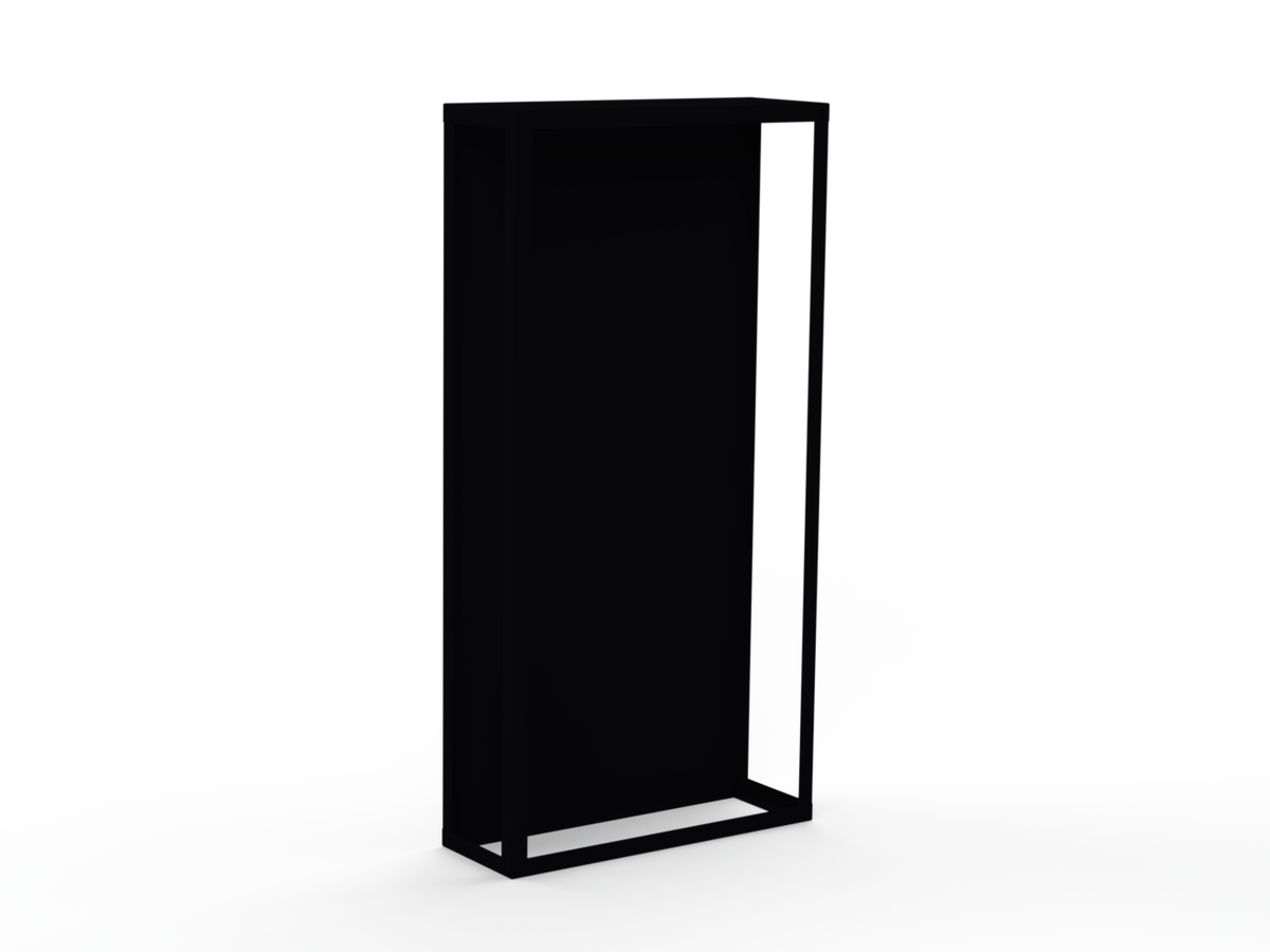 Kaminholzregal - Schwarz matt - Rückwand - Variante