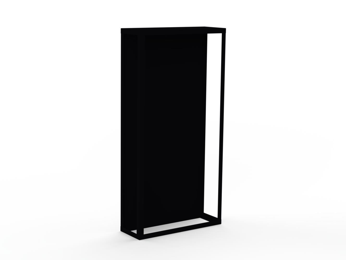 Kaminholzregal pulverbeschichtet RAL9005 mit Rückwand - Variante