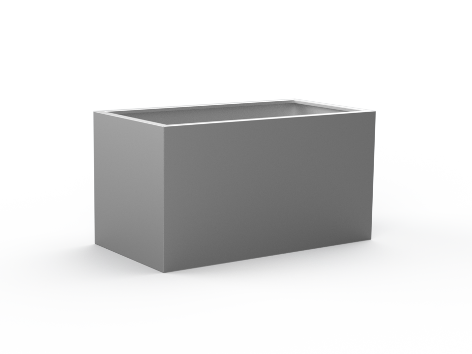 Hochbeet - gebürsteter Edelstahl - mit Abschlusskante