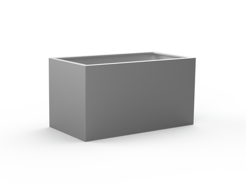 Hochbeet CNS gebürstet mit Handlauf