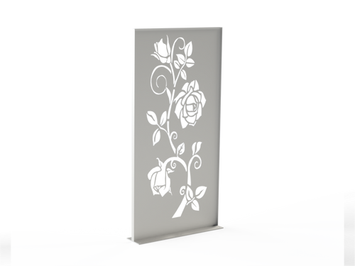 Sichtschutzwand - Motiv Rose