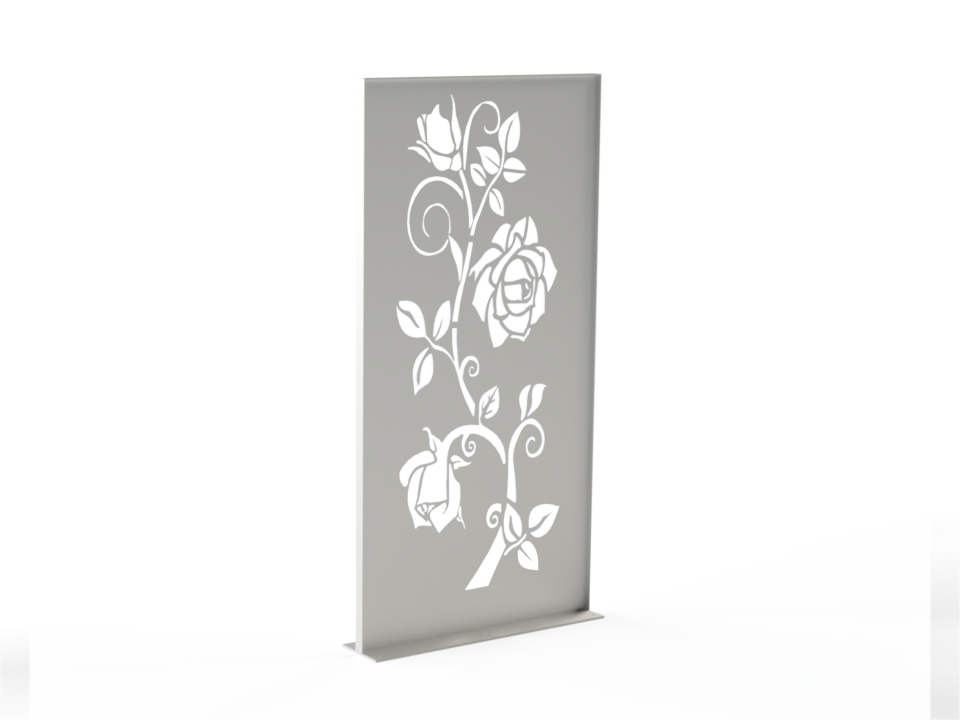 Sichtschutzwand - Motiv Rose - Variante