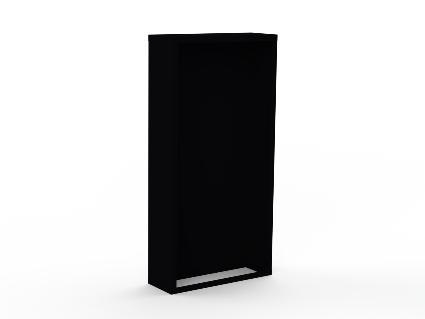 Kaminholzregal pulverbeschichtet RAL9005 mit Rückwand und Seitenwand links/rechts - Variante