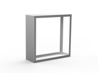 Kaminholzregal CNS gebürstet mit Seitenwand links - Variante