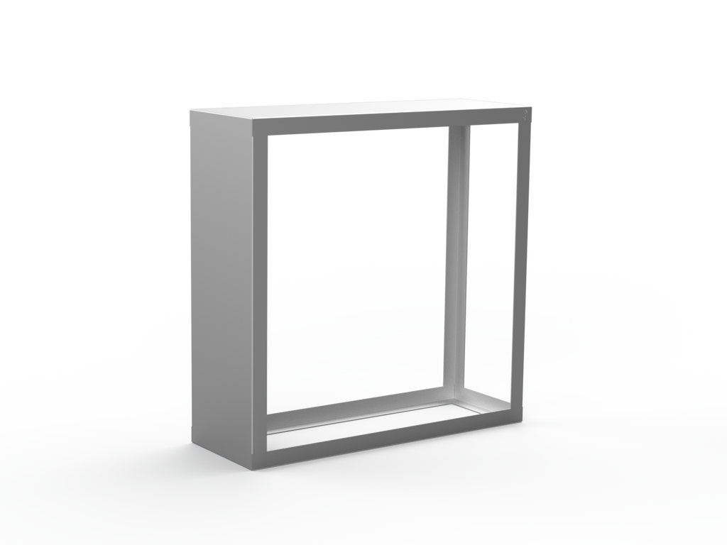 Kaminholzregal - gebürsteter Edelstahl - Linke Seitenwand