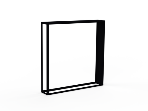 Kaminholzregal pulverbeschichtet RAL9005 mit Seitenwand rechts