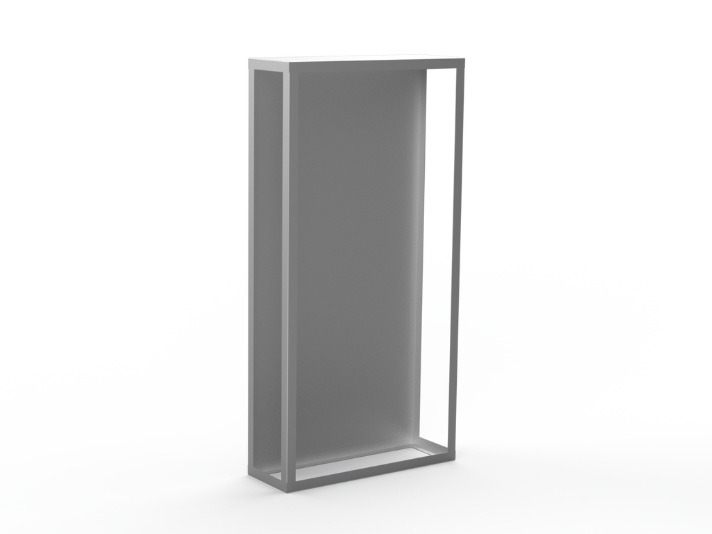 Kaminholzregal - gebürsteter Edelstahl - Rückwand