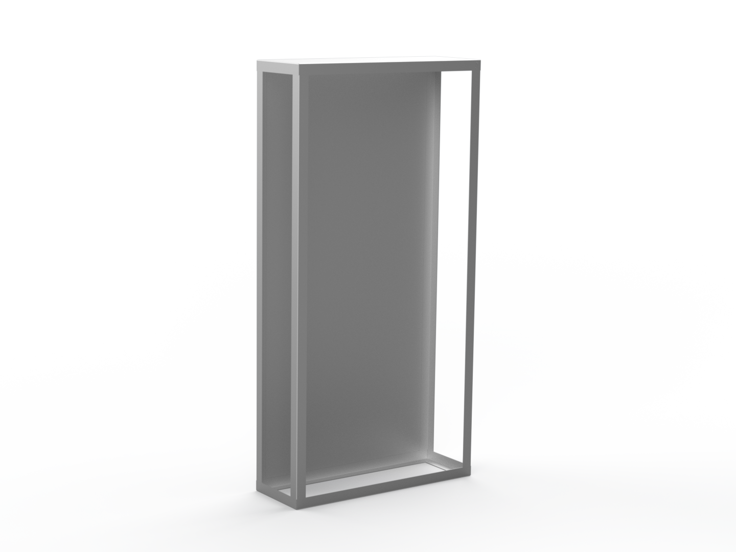 Kaminholzregal - gebürsteter Edelstahl - Rückwand