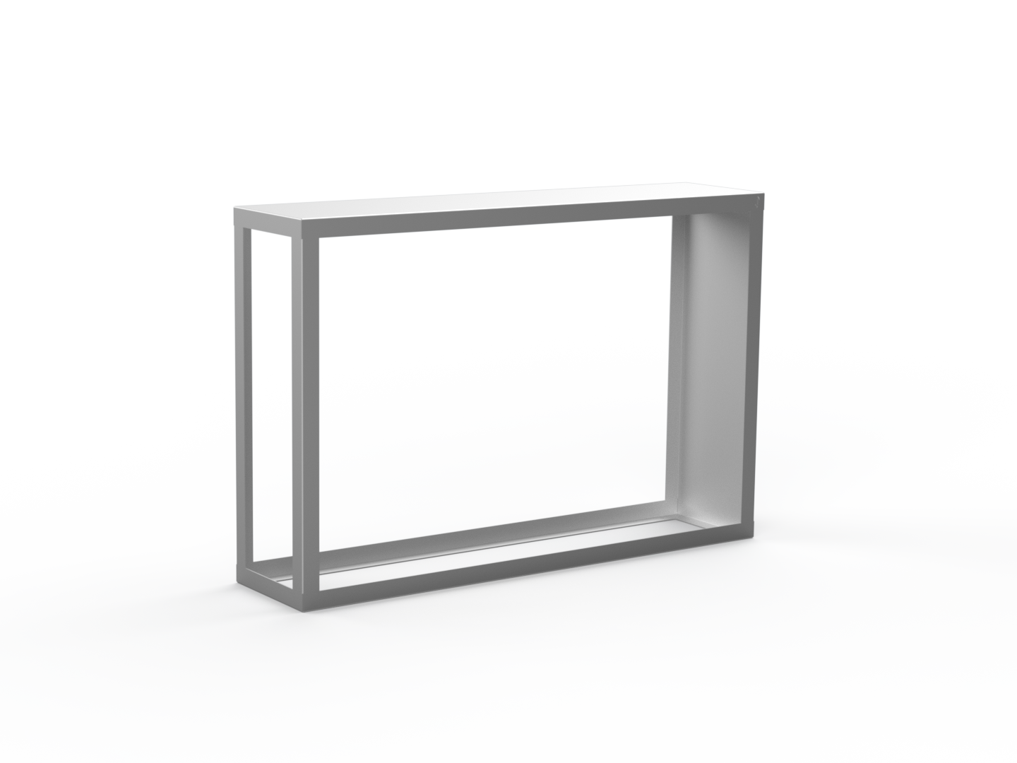 Kaminholzregal CNS gebürstet mit Seitenwand rechts