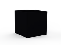 Hochbeet pulverlackiert RAL9005 mit Handlauf - Variante