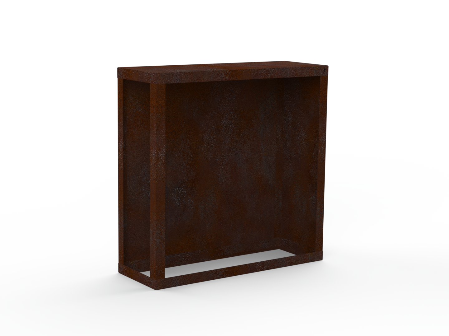 Kaminholzregal Edelrost mit Rückwand und Seitenwand links rechts - Part 1