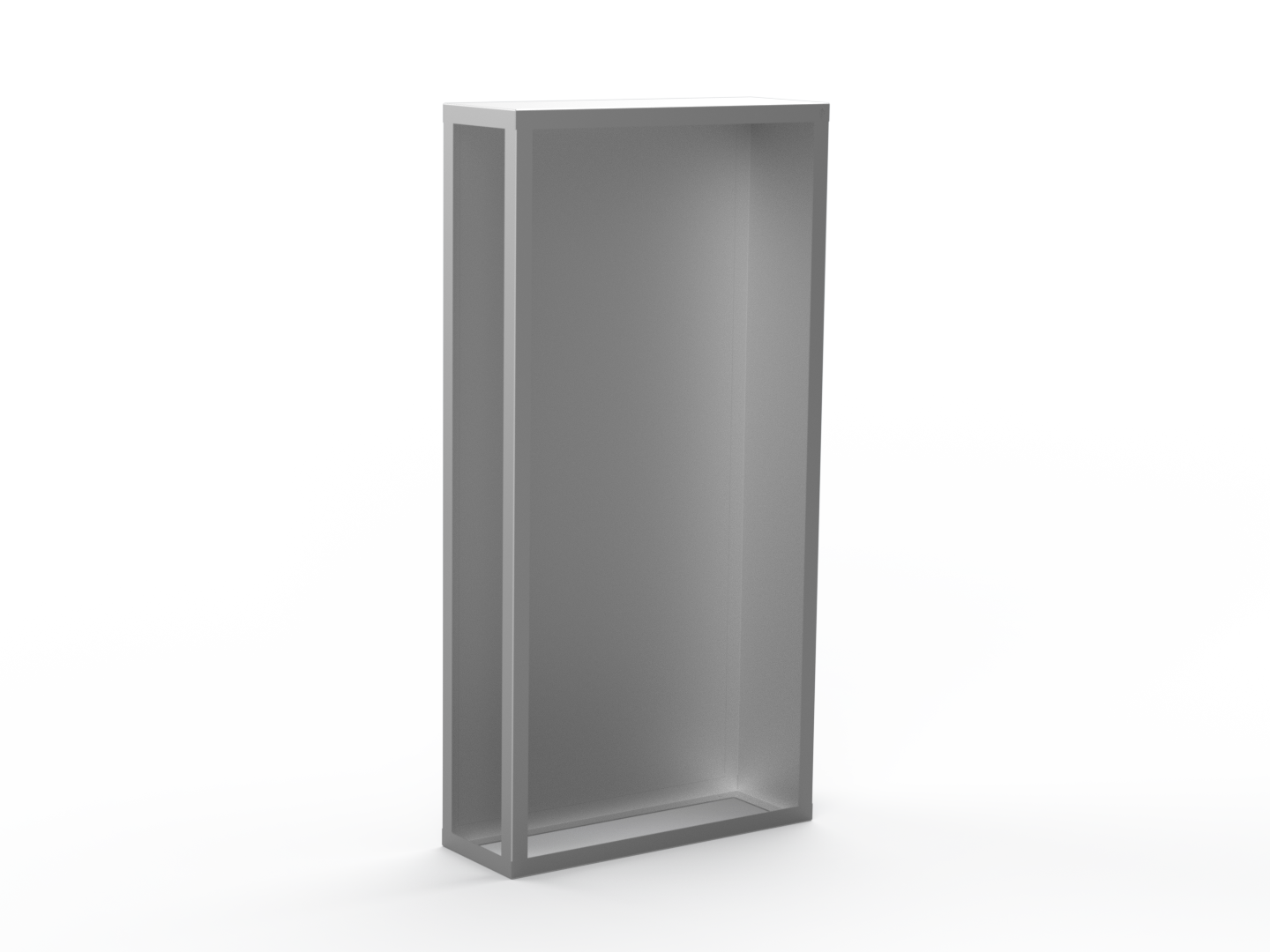 Kaminholzregal CNS gebürstet mit Rückwand und Seitenwand rechts - Variante