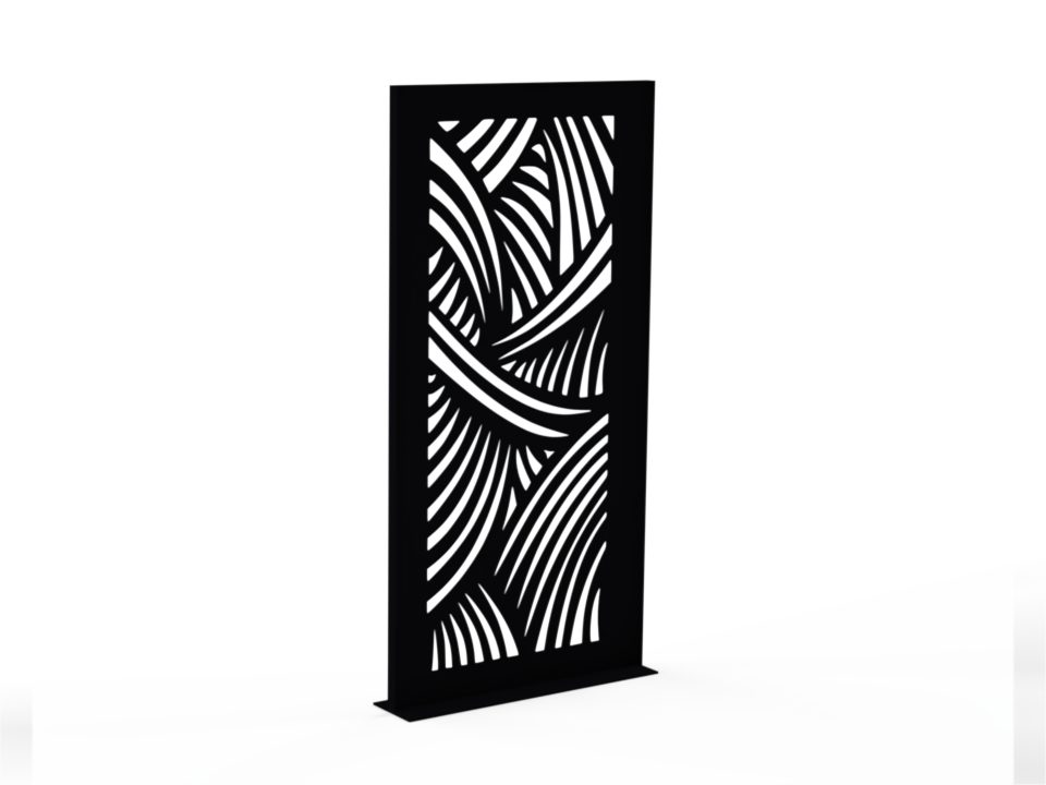 Sichtschutzwand Geschwungene Linien - Variante