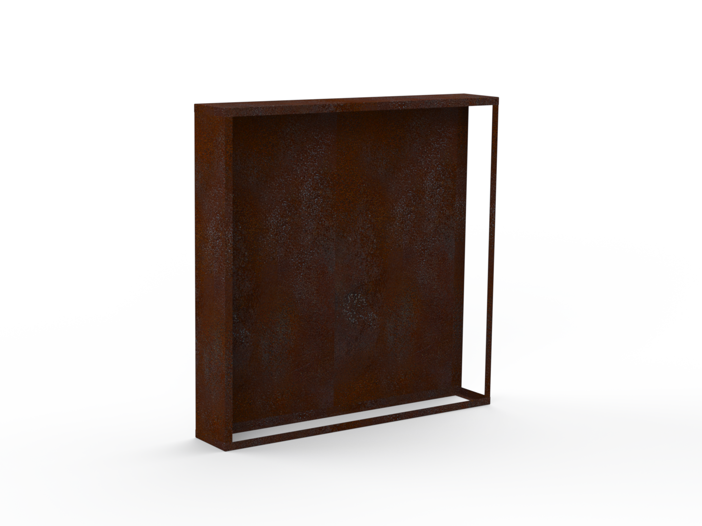 Kaminholzregal Edelrost mit Rückwand und Seitenwand links - Part 1