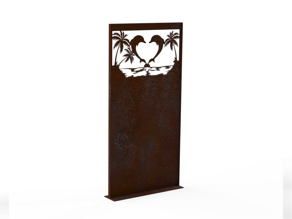 Sichtschutzwand Delfin Palme