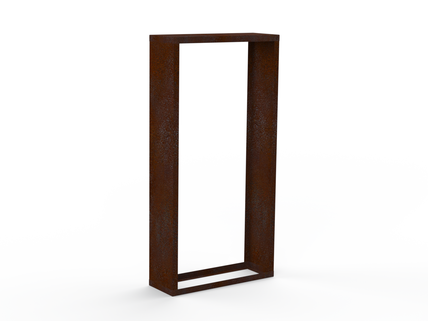 Kaminholzregal Edelrost mit Seitenwand links/rechts