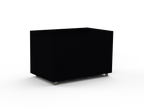 Pflanzentopf Cubo - Schwarz matt - mit Boden und Rollen - Variante